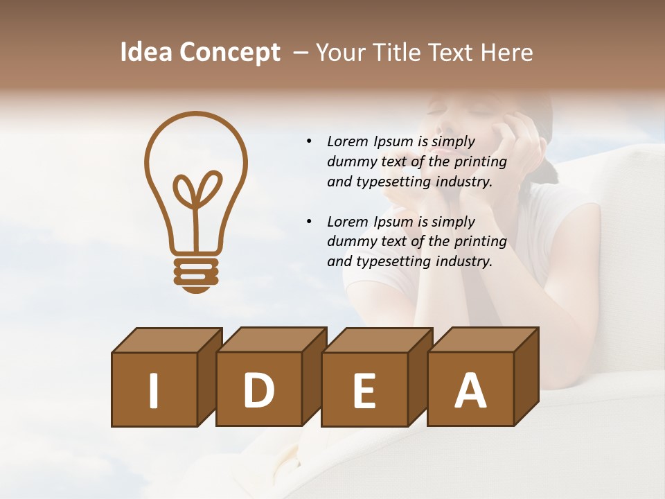 Summer Leisure Meditating PowerPoint Template