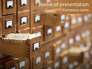 Cabinet Memory Bookmark PowerPoint Template