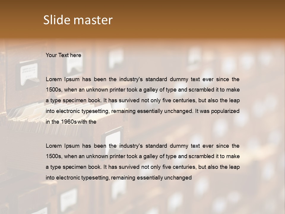 Cabinet Memory Bookmark PowerPoint Template