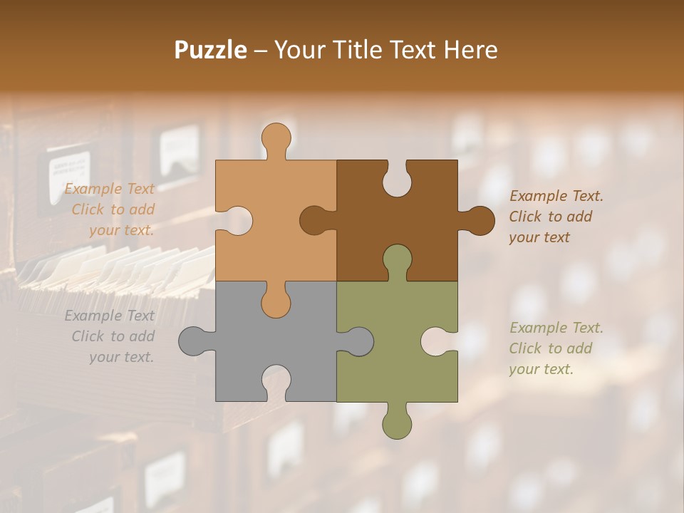 Cabinet Memory Bookmark PowerPoint Template