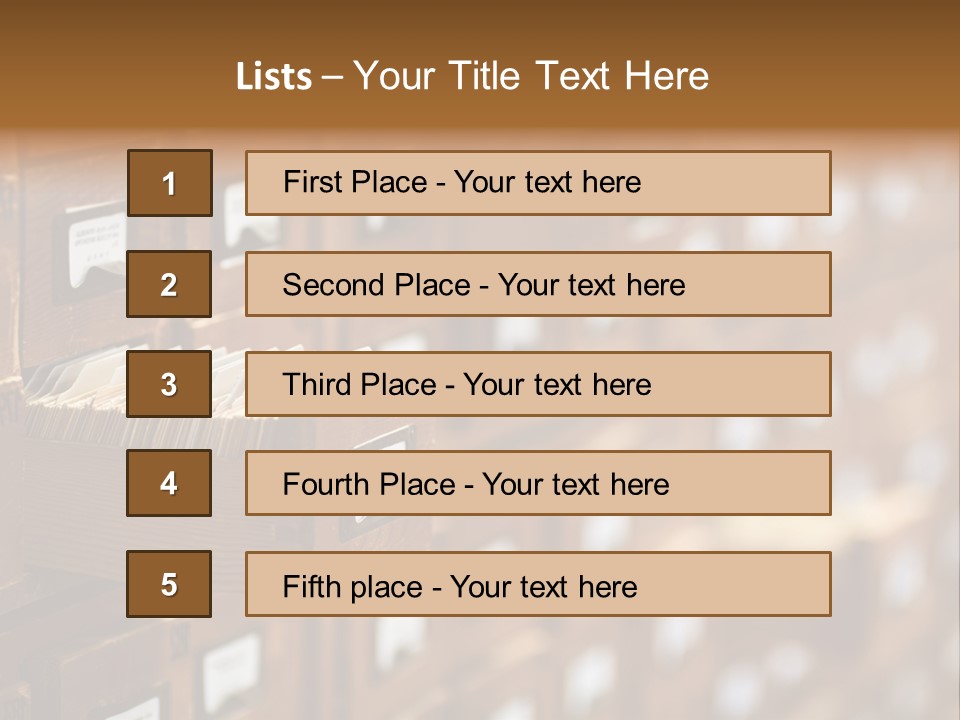 Cabinet Memory Bookmark PowerPoint Template