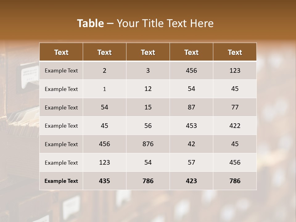 Cabinet Memory Bookmark PowerPoint Template