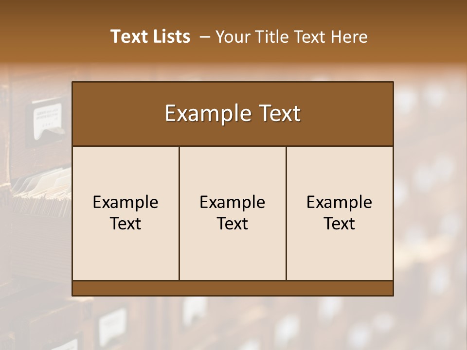 Cabinet Memory Bookmark PowerPoint Template