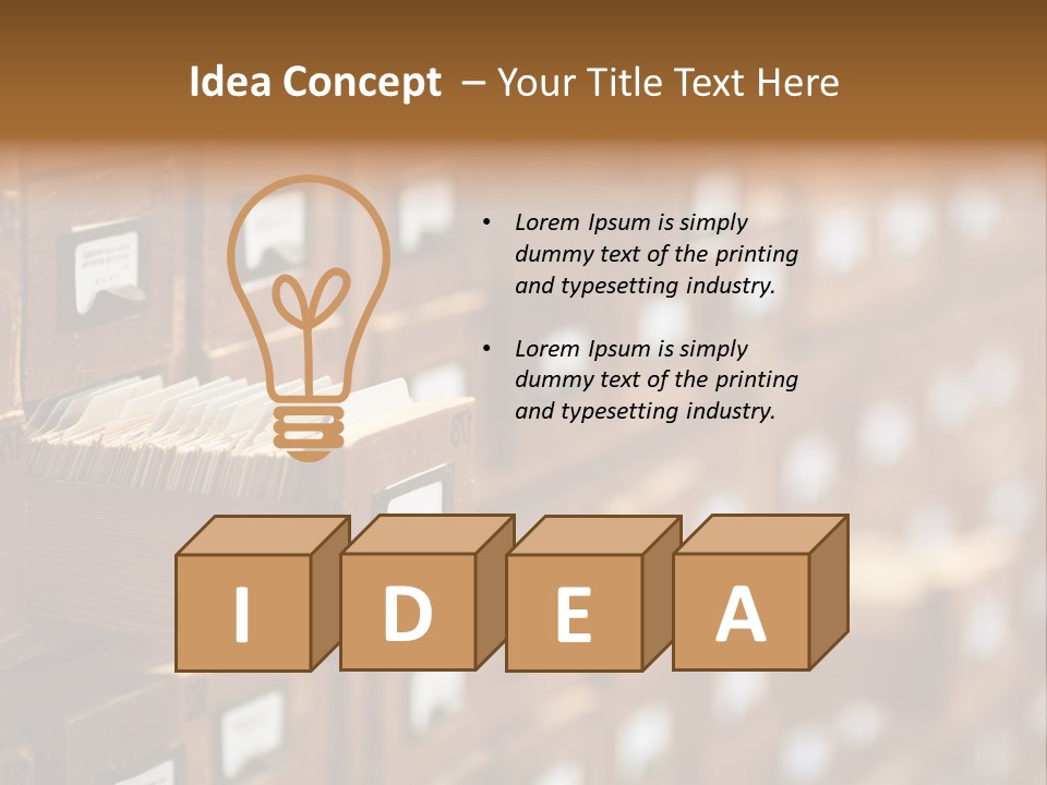 Cabinet Memory Bookmark PowerPoint Template