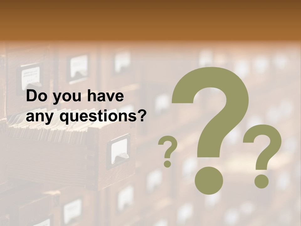 Cabinet Memory Bookmark PowerPoint Template