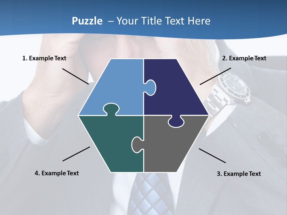Stress Head Suit PowerPoint Template
