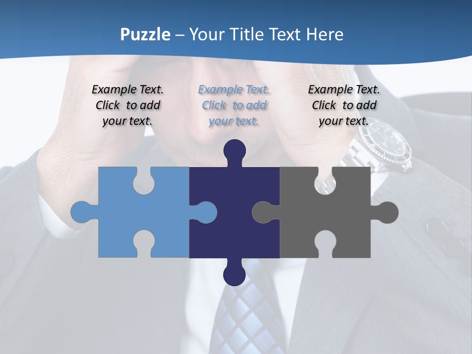 Stress Head Suit PowerPoint Template