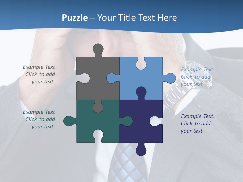 Stress Head Suit PowerPoint Template