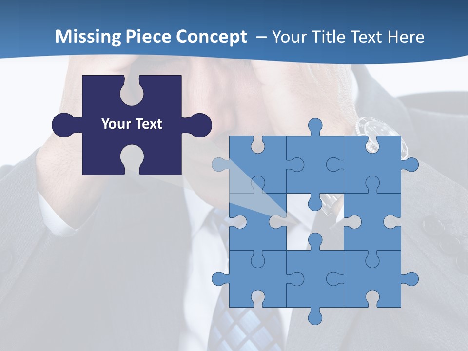 Stress Head Suit PowerPoint Template