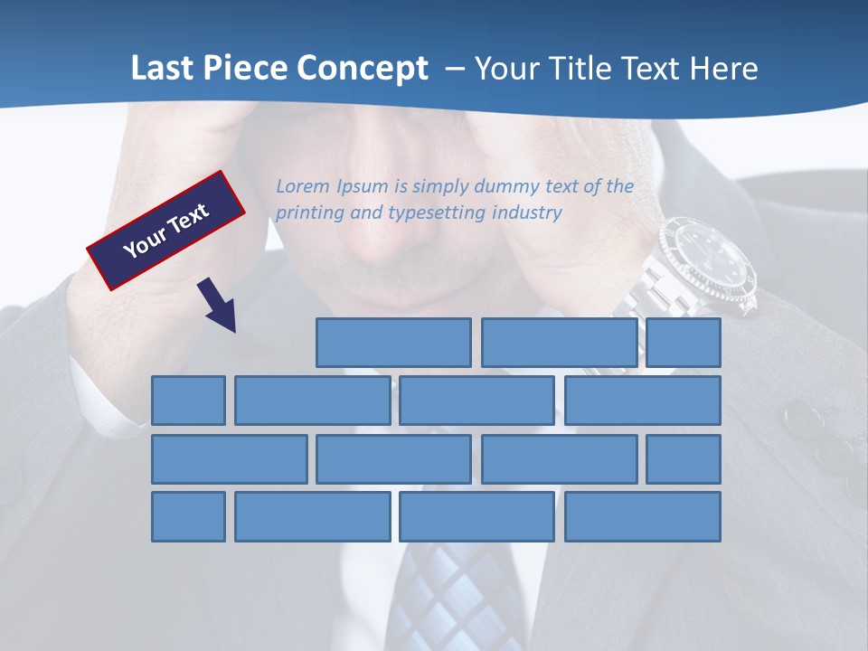 Stress Head Suit PowerPoint Template