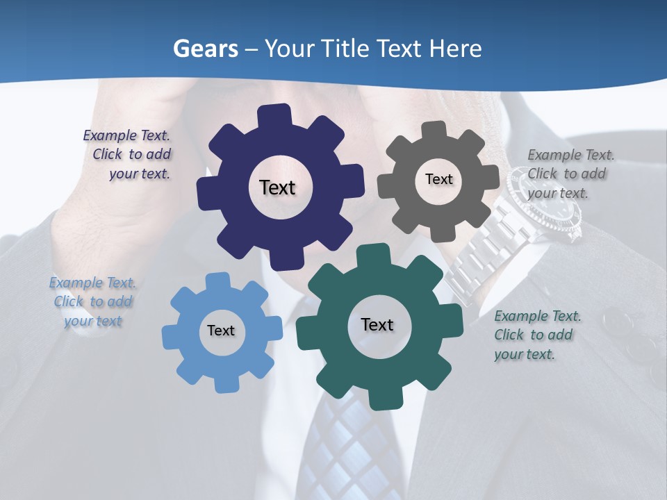 Stress Head Suit PowerPoint Template