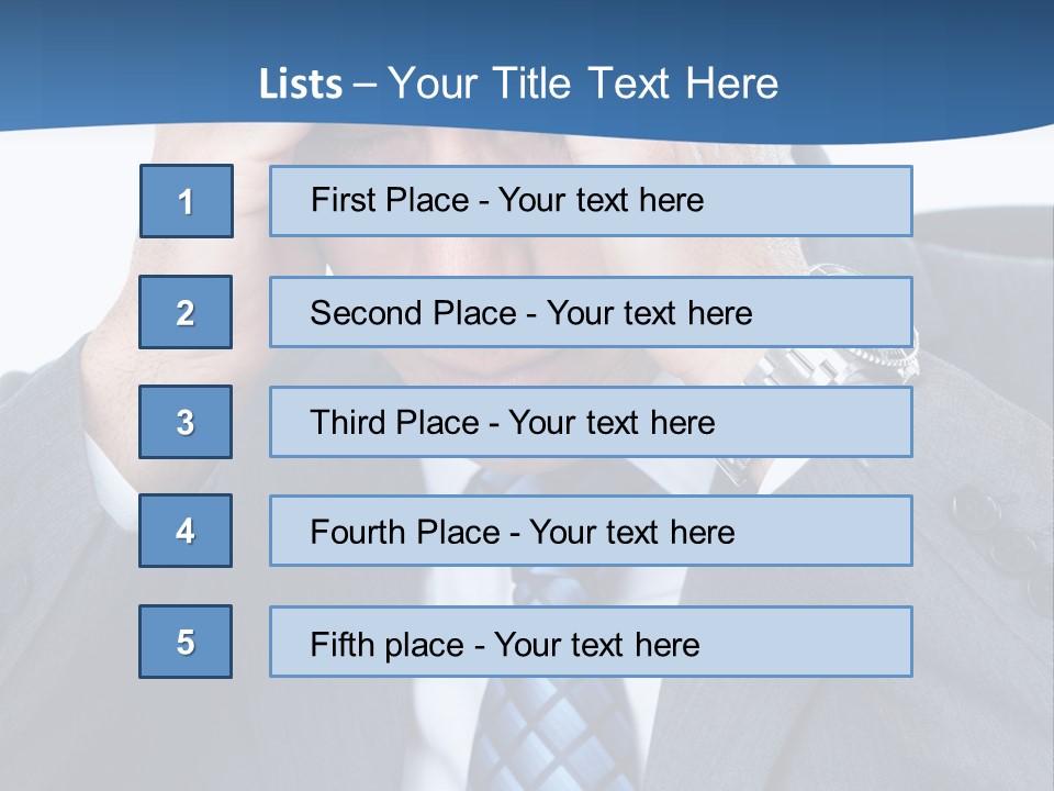 Stress Head Suit PowerPoint Template
