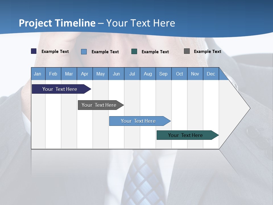 Stress Head Suit PowerPoint Template