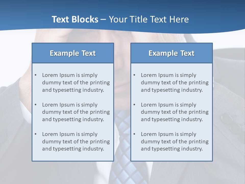 Stress Head Suit PowerPoint Template