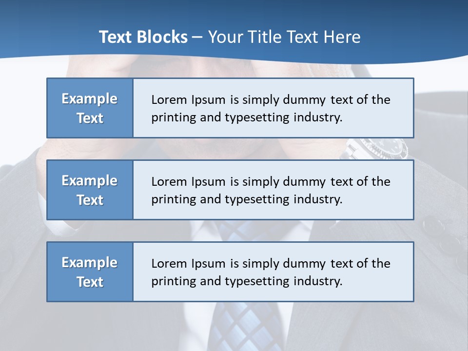 Stress Head Suit PowerPoint Template