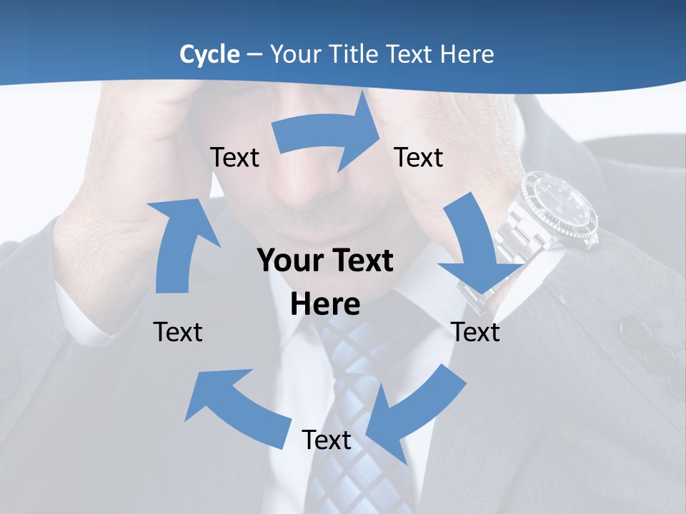 Stress Head Suit PowerPoint Template