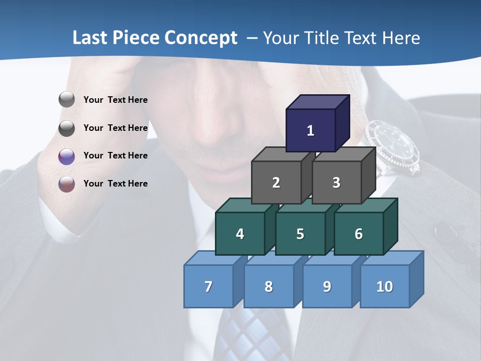 Stress Head Suit PowerPoint Template