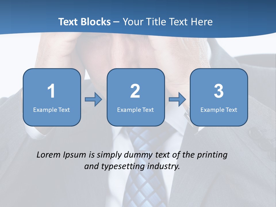 Stress Head Suit PowerPoint Template