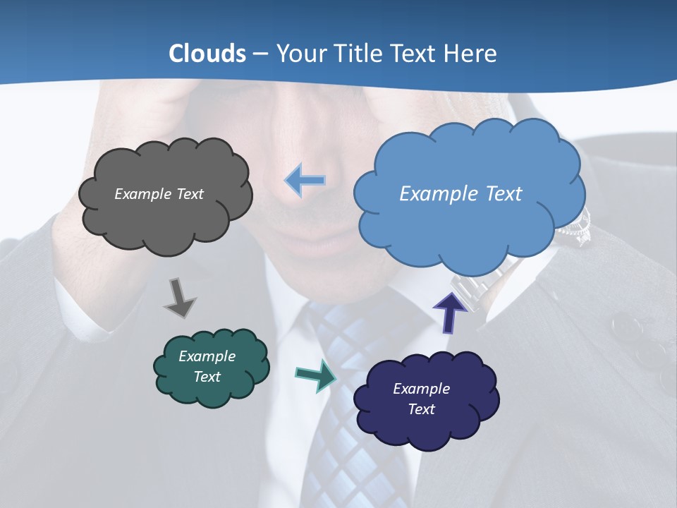 Stress Head Suit PowerPoint Template