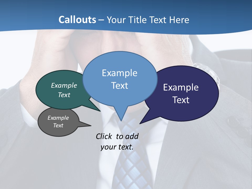 Stress Head Suit PowerPoint Template