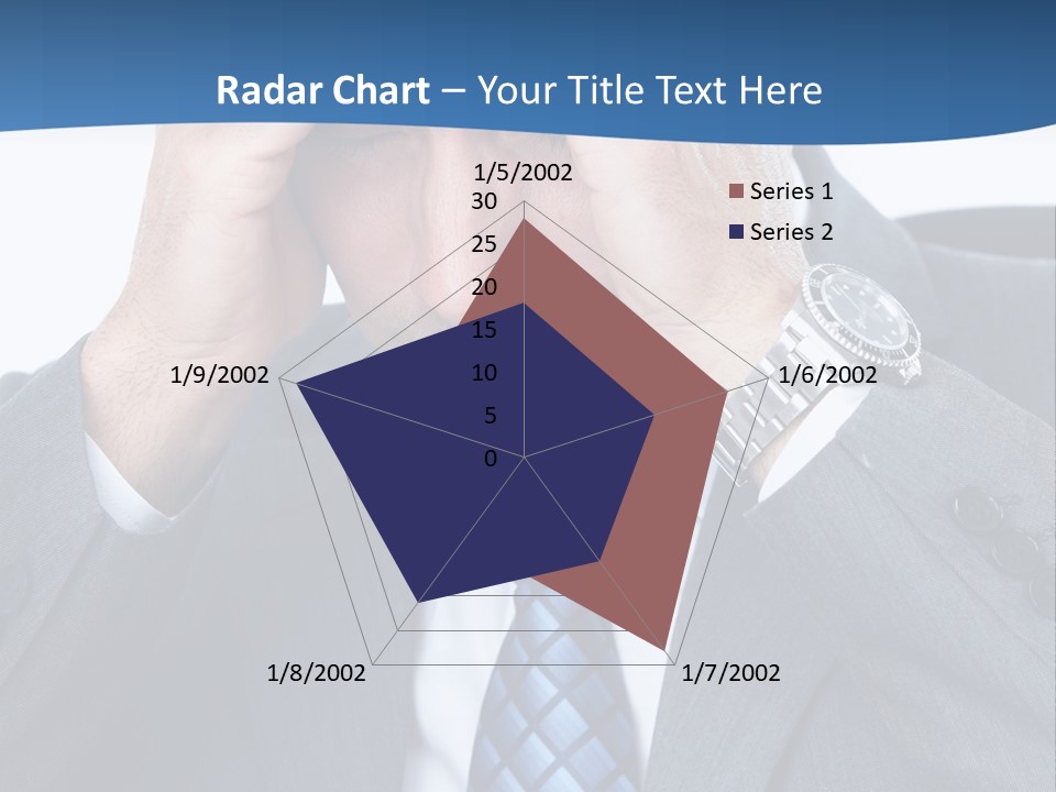 Stress Head Suit PowerPoint Template