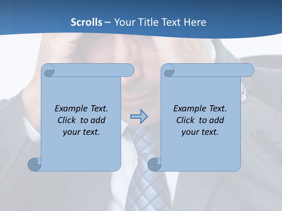 Stress Head Suit PowerPoint Template