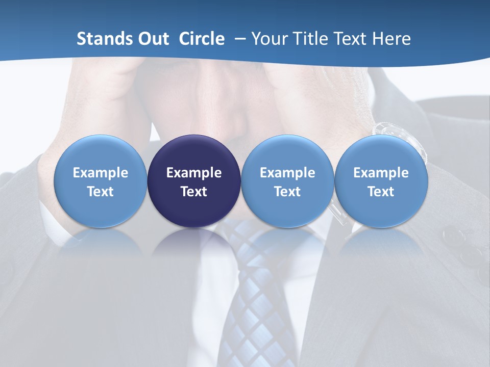 Stress Head Suit PowerPoint Template