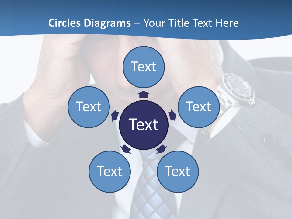 Stress Head Suit PowerPoint Template