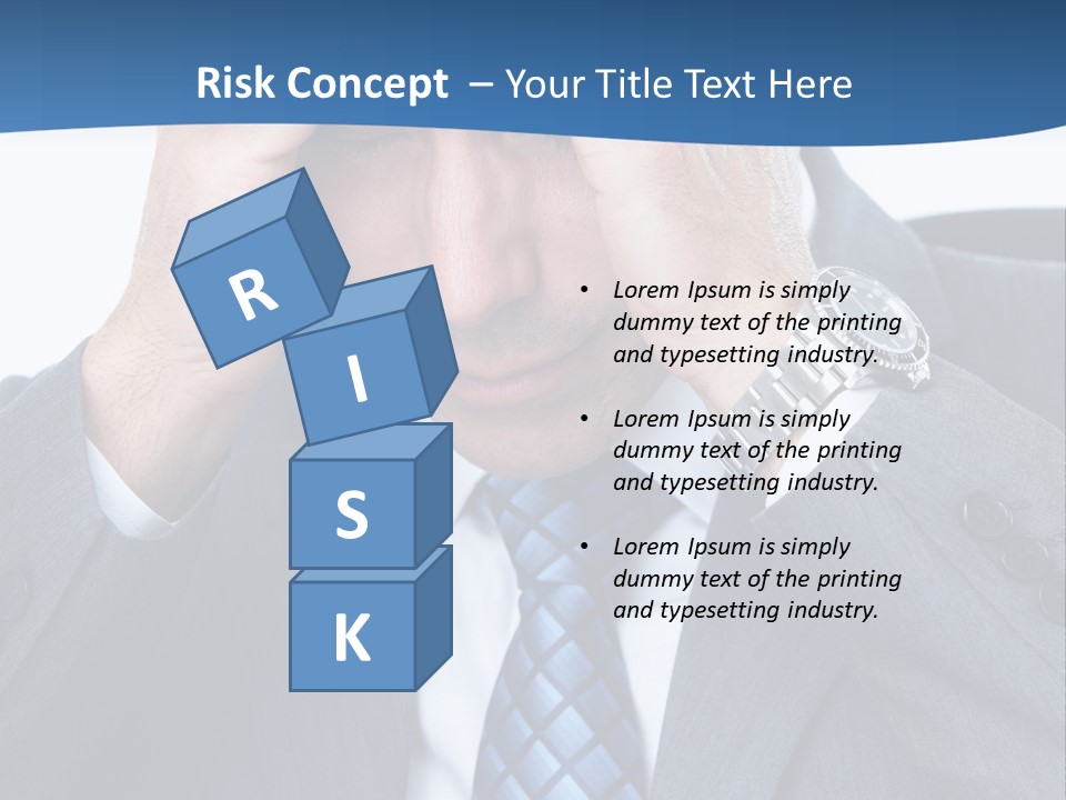 Stress Head Suit PowerPoint Template