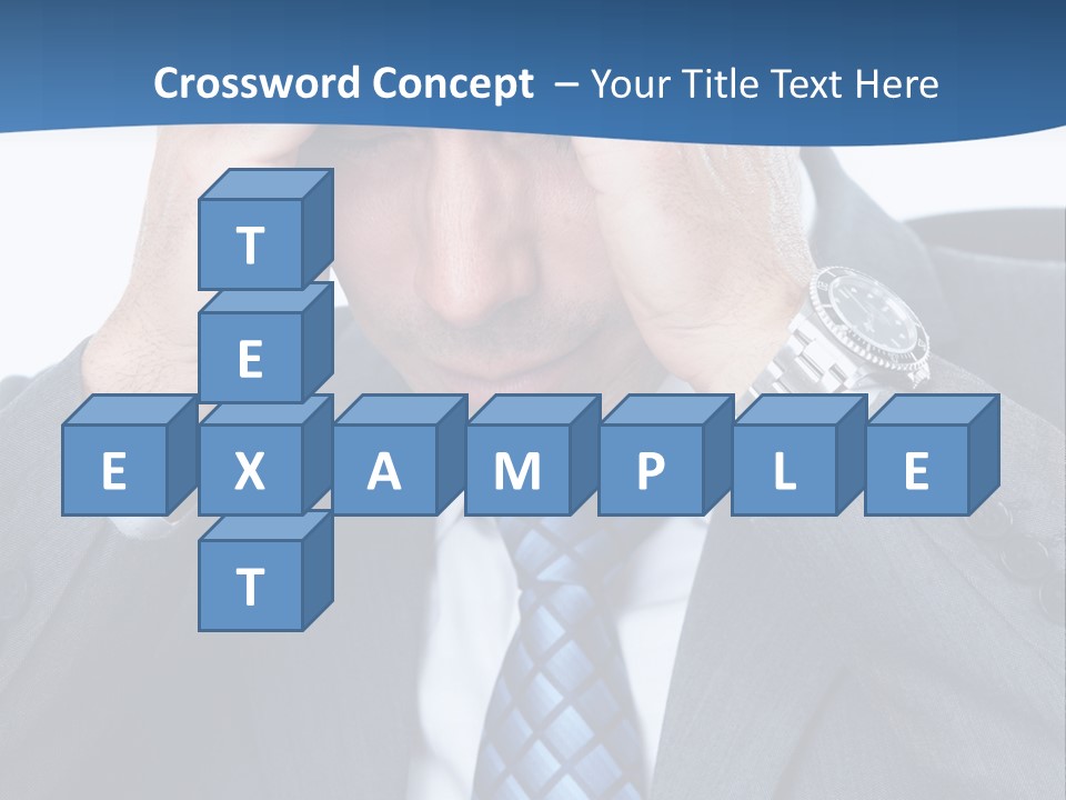 Stress Head Suit PowerPoint Template