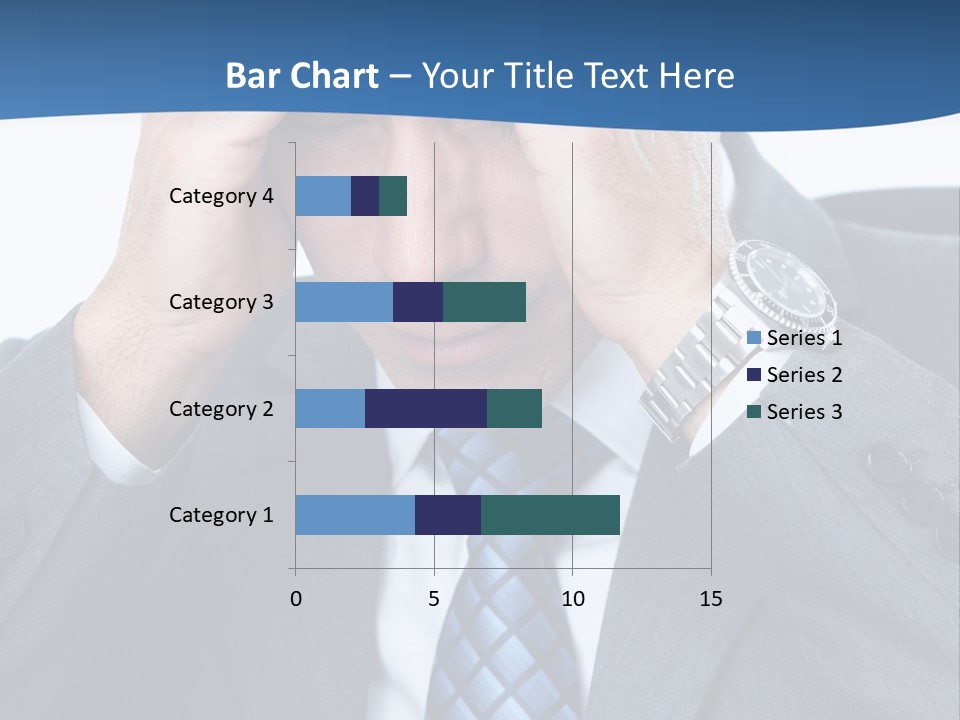 Stress Head Suit PowerPoint Template