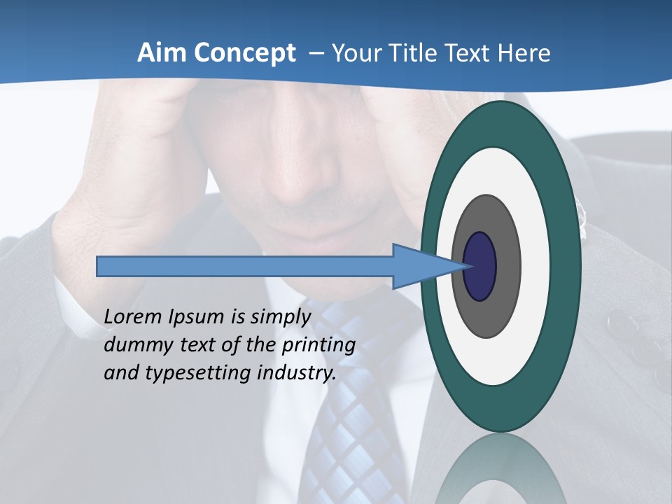 Stress Head Suit PowerPoint Template