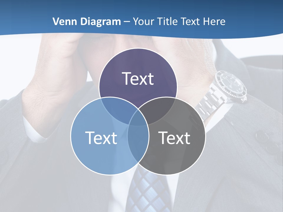 Stress Head Suit PowerPoint Template