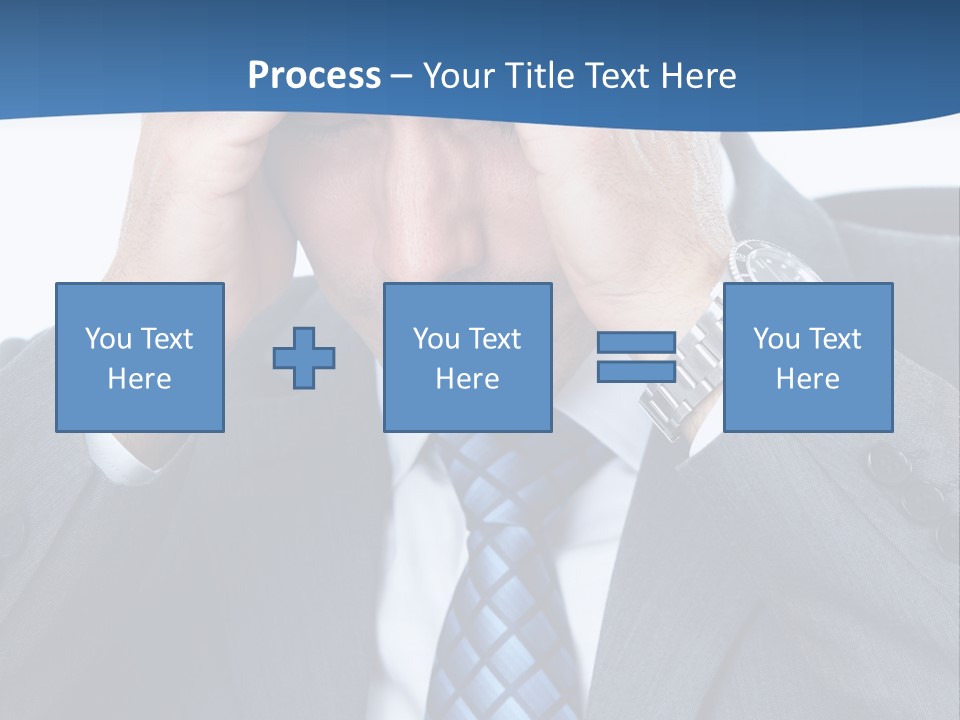 Stress Head Suit PowerPoint Template