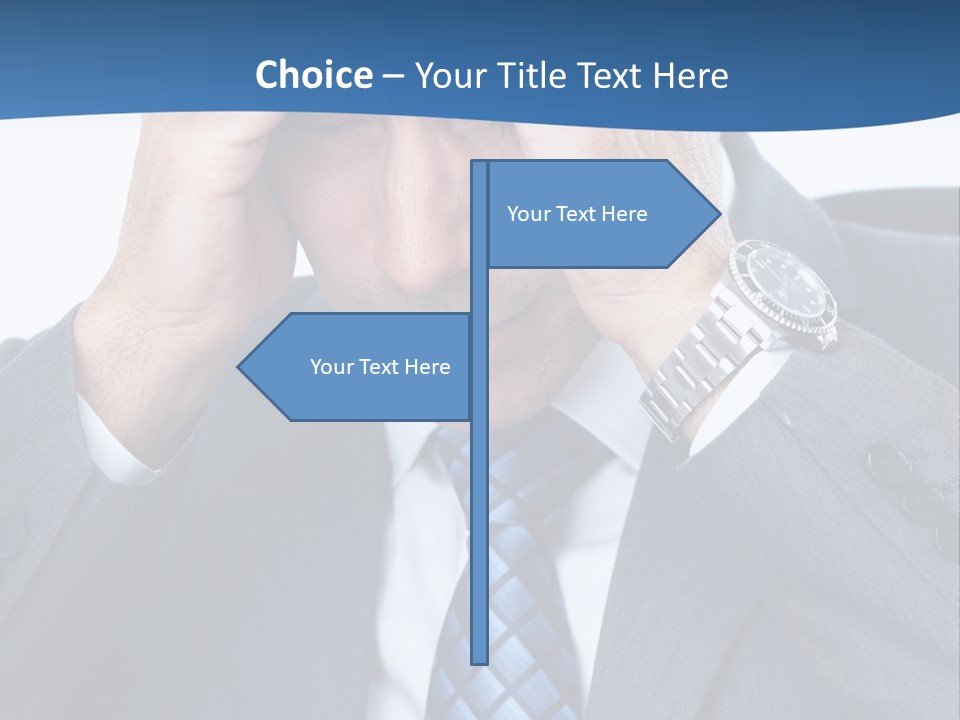 Stress Head Suit PowerPoint Template