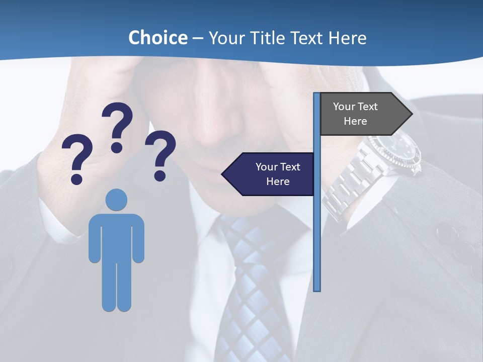 Stress Head Suit PowerPoint Template