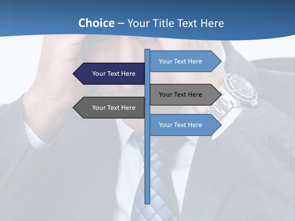 Stress Head Suit PowerPoint Template
