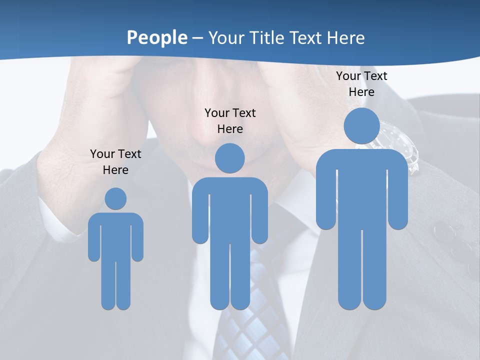 Stress Head Suit PowerPoint Template