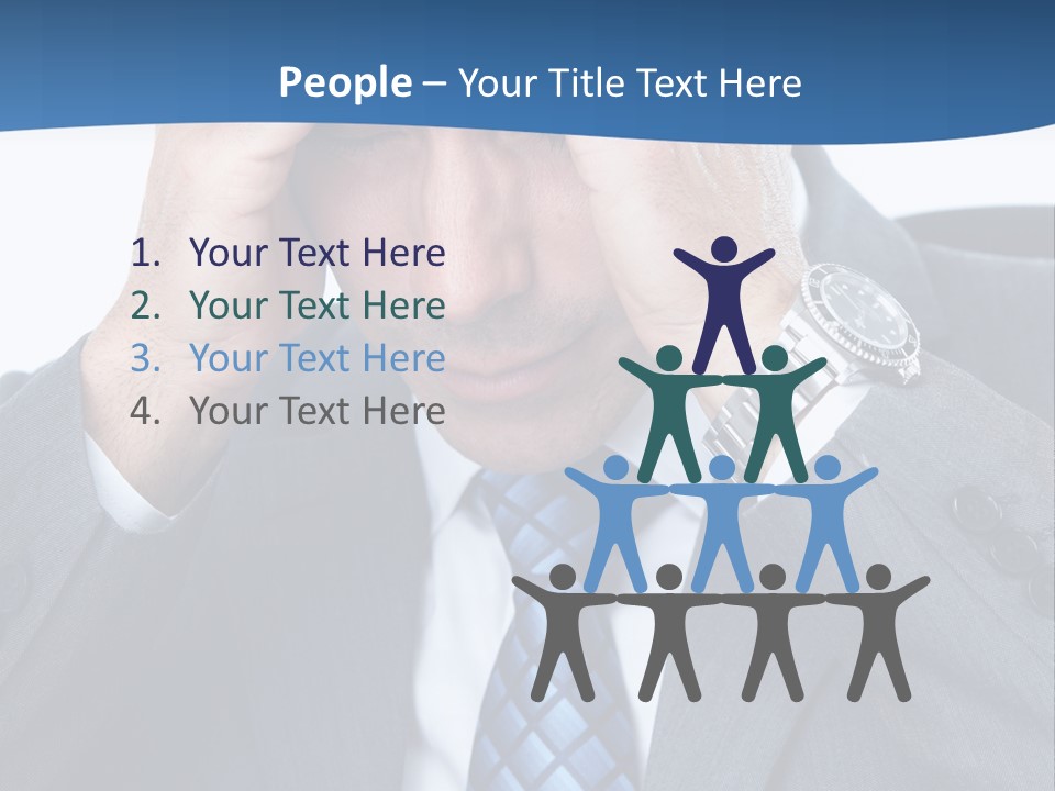 Stress Head Suit PowerPoint Template