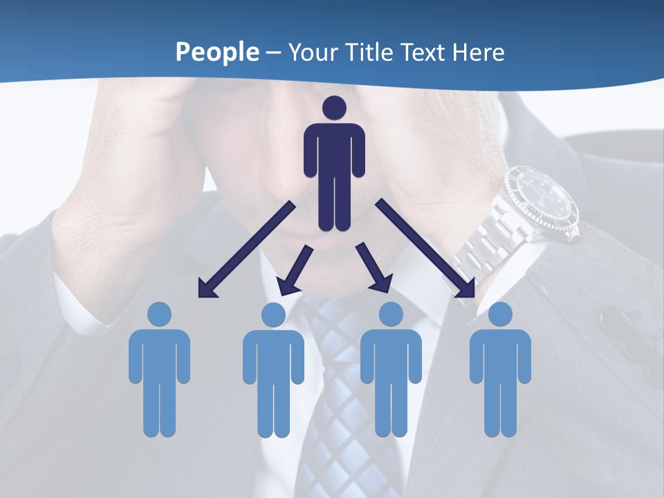 Stress Head Suit PowerPoint Template