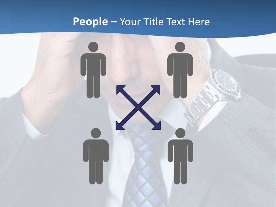 Stress Head Suit PowerPoint Template