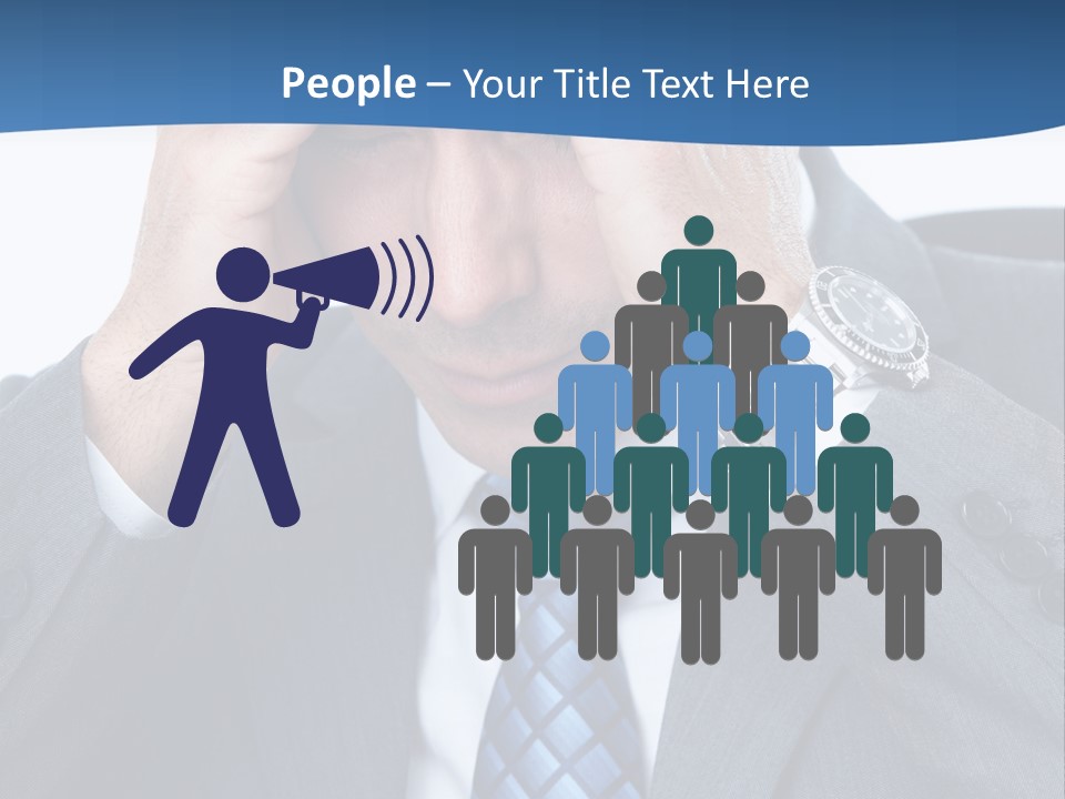 Stress Head Suit PowerPoint Template