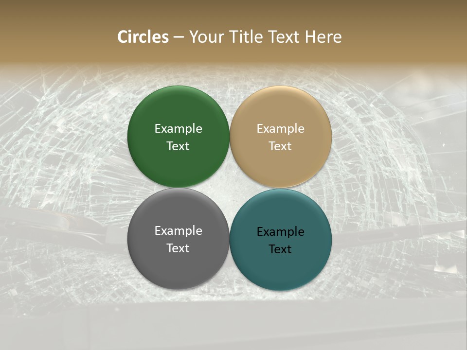 A Broken Windshield Is Shown In This Powerpoint Presentation PowerPoint Template