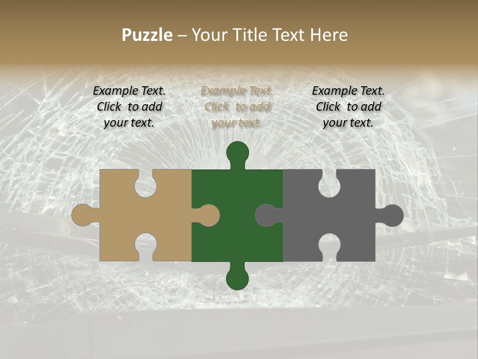 A Broken Windshield Is Shown In This Powerpoint Presentation PowerPoint Template
