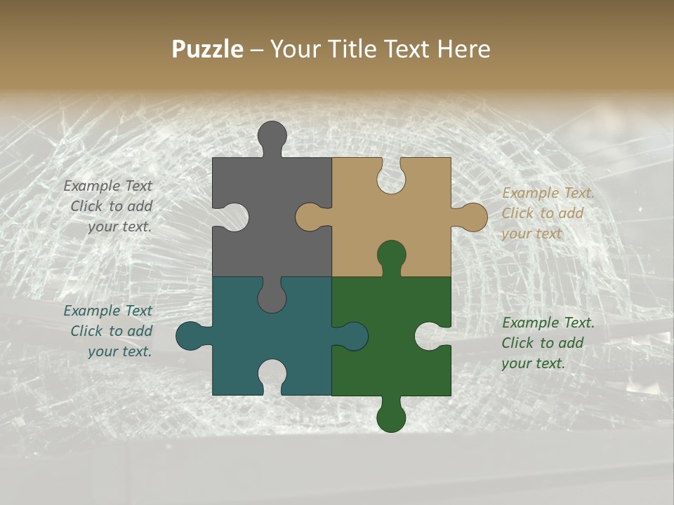 A Broken Windshield Is Shown In This Powerpoint Presentation PowerPoint Template