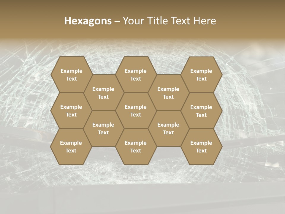 A Broken Windshield Is Shown In This Powerpoint Presentation PowerPoint Template