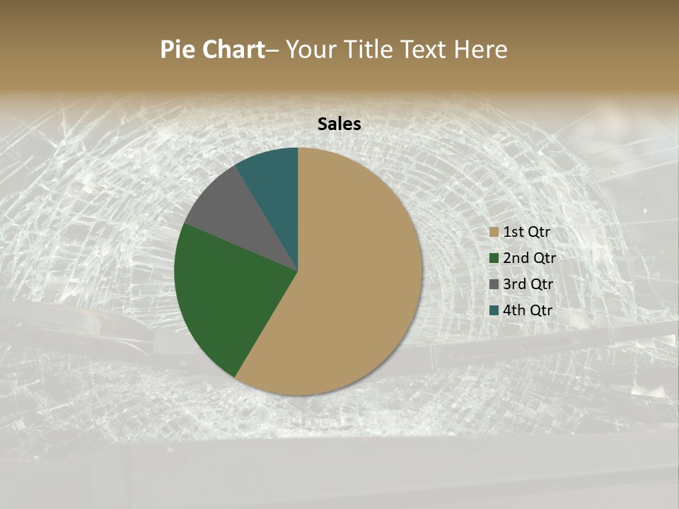 A Broken Windshield Is Shown In This Powerpoint Presentation PowerPoint Template