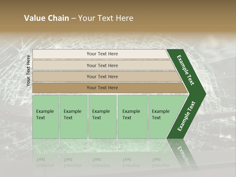 A Broken Windshield Is Shown In This Powerpoint Presentation PowerPoint Template
