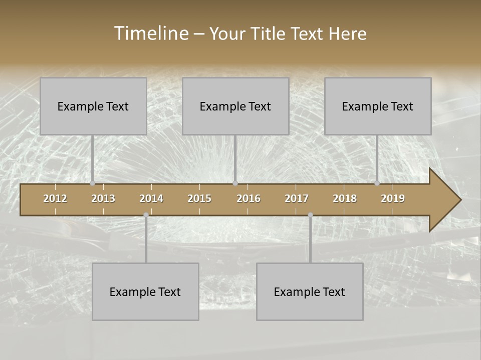 A Broken Windshield Is Shown In This Powerpoint Presentation PowerPoint Template