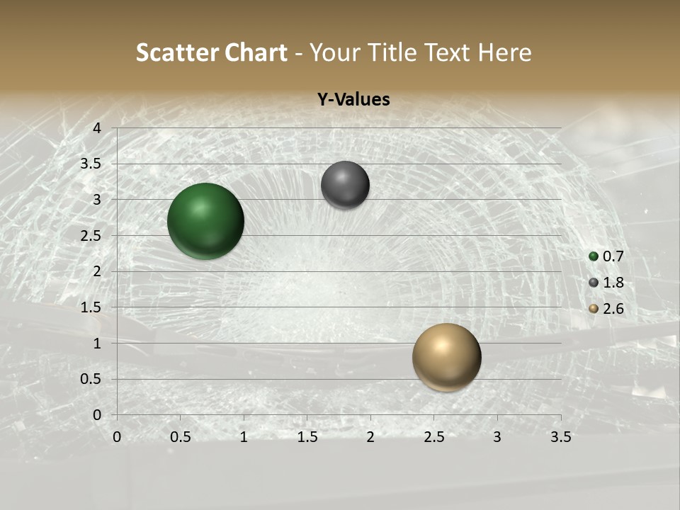 A Broken Windshield Is Shown In This Powerpoint Presentation PowerPoint Template